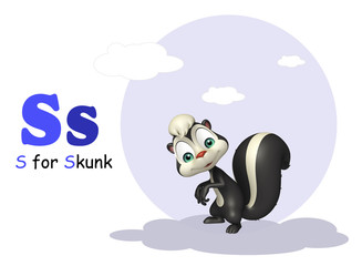 Skunk  with alphabet