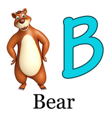  Bear wild animal with alphabate