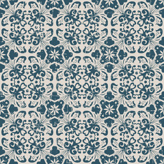Seamless worn out antique background 274_spiral leaf kaleidoscope