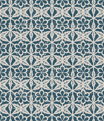 Seamless worn out antique background 278_round flower leaf cross polygon
