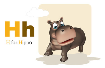 Hippo with alphabet