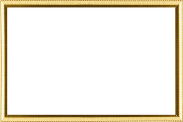 Classic vintage  gilded frame isolated on white background.