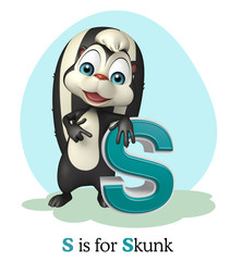 Skunk  with alphabet