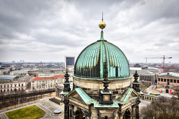 Fototapety  panorama of berlin with a tower of Berliner Dom