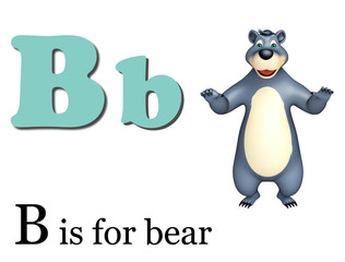  Bear wild animal with alphabate