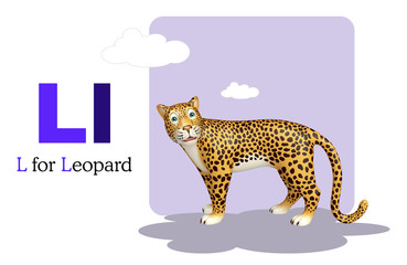 Leopard with alphabet