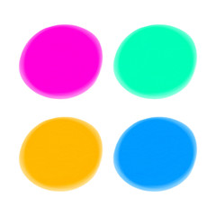 set of colorful isolated watercolor
