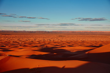 Sand dunes in the Sahara Desert, Merzouga, Morocco