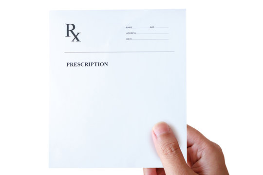 Hand Holding Prescription Rx Paper