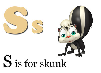 Skunk  with alphabet