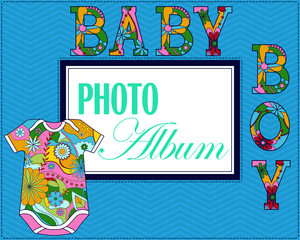 Baby photo album cover
