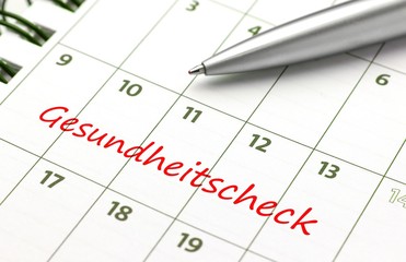 Gesundheitscheck im Kalender
