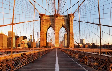 Tuinposter Brooklyn Bridge, New York City, niemand © TTstudio