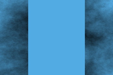 blue background with black smoky side frame