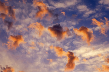 Beautiful colorful sky. Sky background