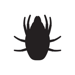 Icon dust klescha.Siluet dust mite.