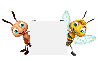 Ant and Bee with white board