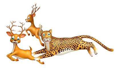 Leopard hunting Dear
