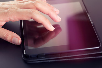 Woman using a digital tablet