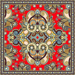 authentic silk neck scarf or kerchief square pattern design in u