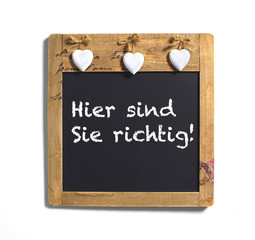 Hier sind sie richtig