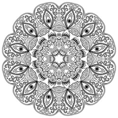 Henna tatoo mandala. Mehndi style.