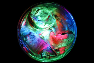 ice and water with lighr color