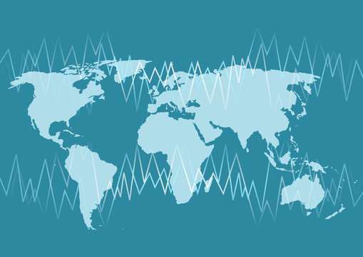 世界地図のイラスト: ビジネス・経済イメージ 