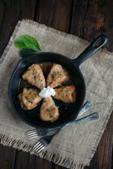 Stuffed cabbage with rice and meat