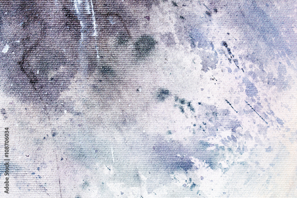 Poster abstract painting with blurry and stained structure. painting on canvas.