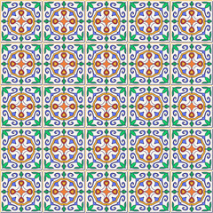 Vector seamless texture. Beautiful colored pattern for design and fashion with decorative elements