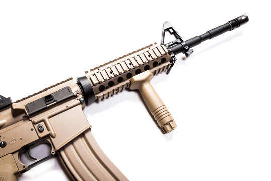 special forces carbine isolated on a white background