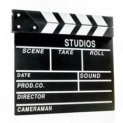 Obraz premium Clapper board isolated on white