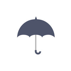 Blue umbrella protects from rain