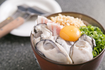 牡蠣のお好み焼き