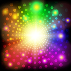 Abstract colorful circles shining background