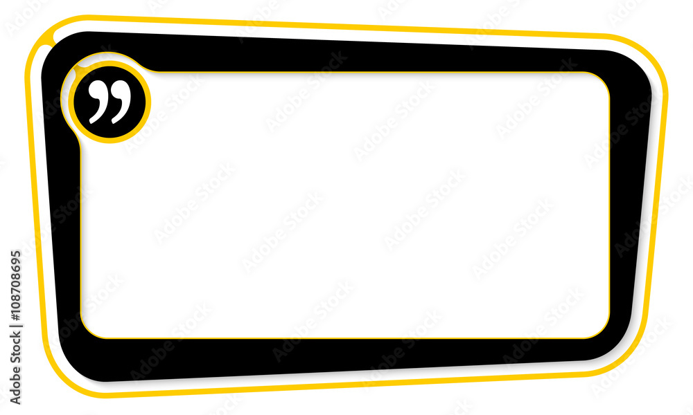 Poster vector box for your text with quotation mark