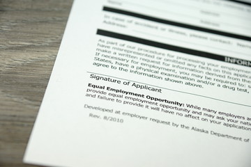 Obraz premium Bewerbung Personalbogen