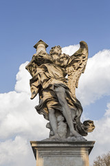 Obraz premium Statue in Ponte Sant'Angelo in Rome, Italy