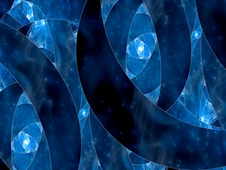 Obraz premium Blue glowing lazysusan fractal
