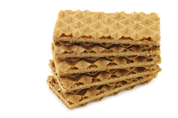 stacked cookies on a white background