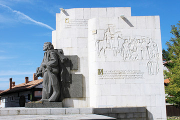 Fototapeta premium St Paisius of Hilendar Monument in Bansko