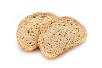 Bread isolated on the white background.