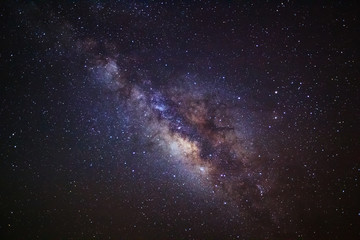 Fototapeta na wymiar milky way galaxy, Long exposure photograph,with grain