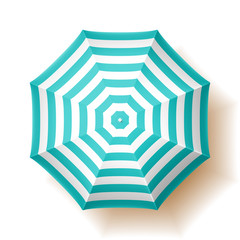 Beach umbrella, top view - obrazy, fototapety, plakaty