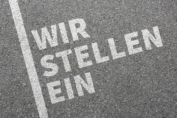 Fototapeta premium Anstellung Jobs Job Arbeit Jobsuche Stelle Arbeitsstelle Busines