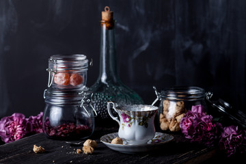 Tea time with cookies