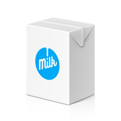Milk or juice package mock up, 200ml