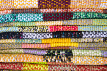 background of bright rugs