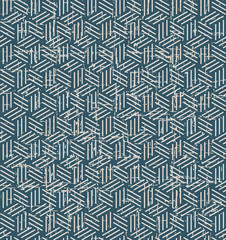 Seamless worn out antique background 312_3D line box pattern